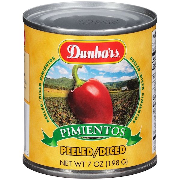 Dunbar Diced Red Peeled Pimientos, PK24 07024211240001 - main